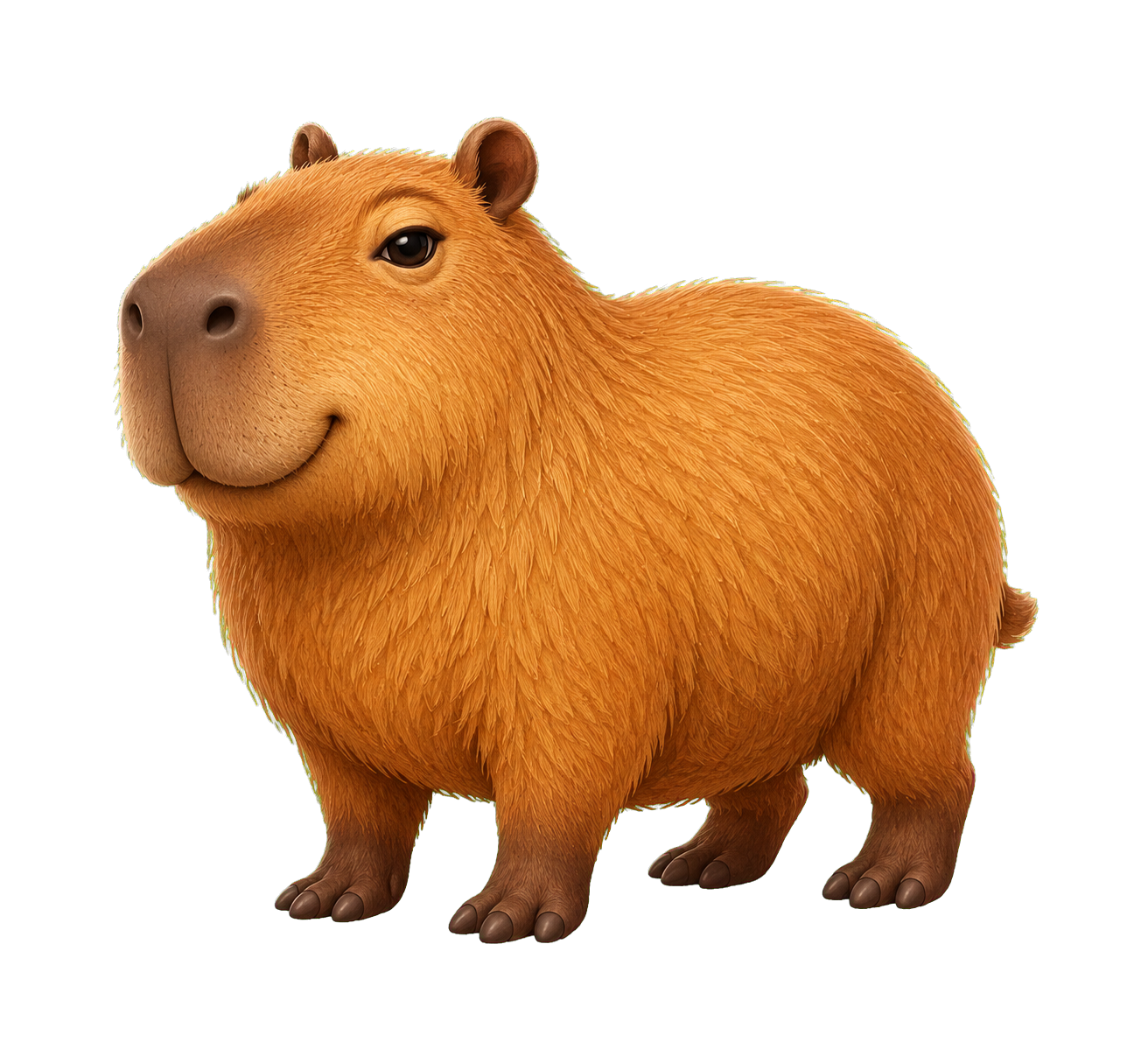A relaxed capybara mascot